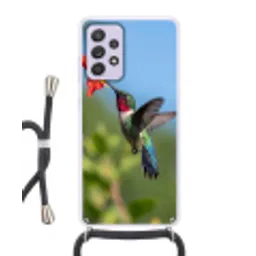 Kolibrie - Bloem - Natuur - Groen Hoesje Samsung Galaxy A52 5G met koord klein -3d