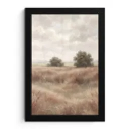 Landschap - Minimalistisch - Beige fotolijst zwart zonder passe partout klein -3d