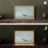 Bloesems - Minimalistisch - Wateroppervlak - Boot Light Box met kabel (Tafellamp) klein -sfeer3