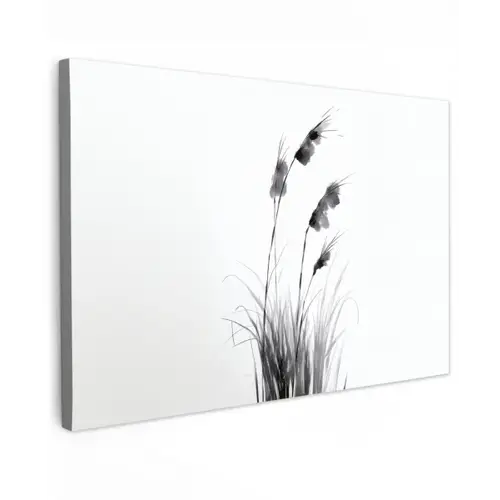 Minimalistisch - Stelen - Wit Tuinposter op houten frame 2 cm dik klein -3d