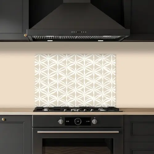 Motief - Modern - Beige keuken achterwand spatscherm klein 900 -sfeer1