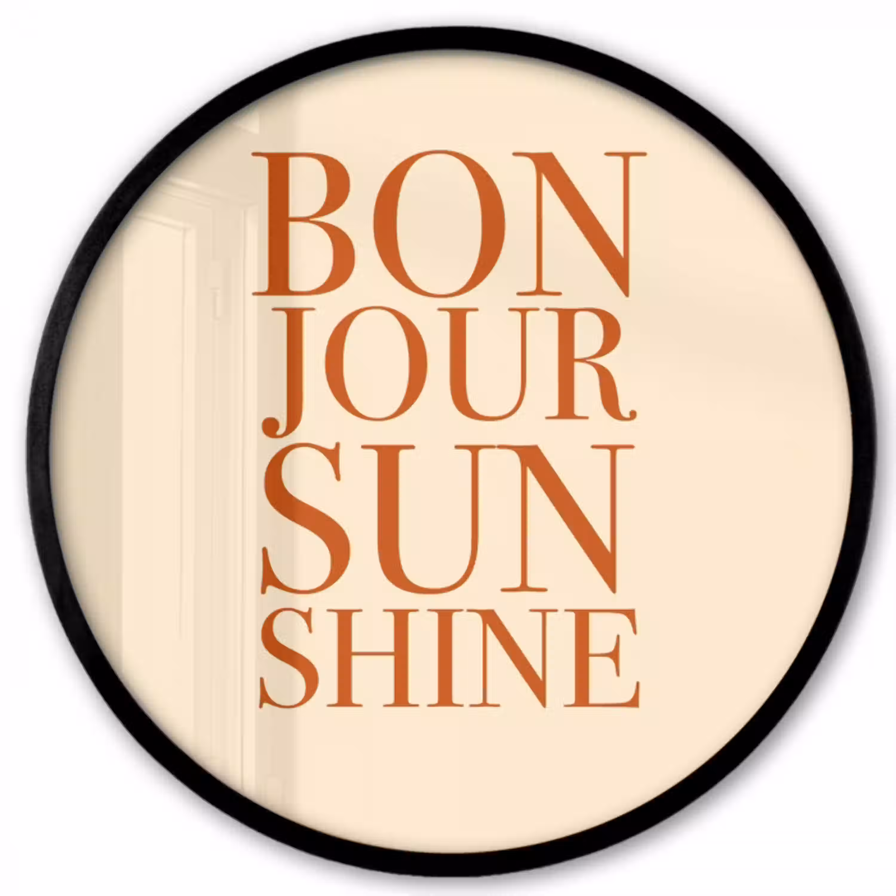 Oranje - Quote - Sun Fotolijst rond zonder passe partout klein -3d