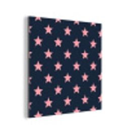 Patroon - Sterren - Roze aluminium wit klein 46 -3d