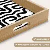 Modern - Lijnen - Zwart Dienblad Rechthoek middel 911 -USP_HandgreepNL