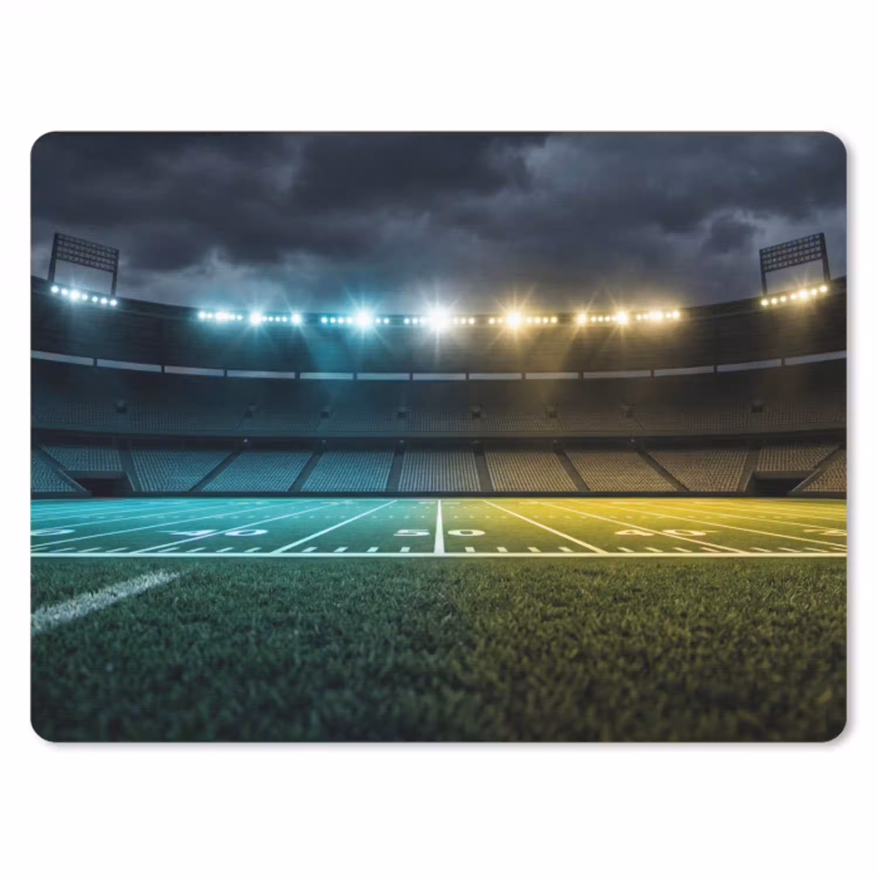 Voetbal - Stadion - Nacht - Modern muismat rubber klein -3d