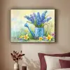 Lavendelbloemen - Quote - Gieter Textielframe zwart klein -sfeer1
