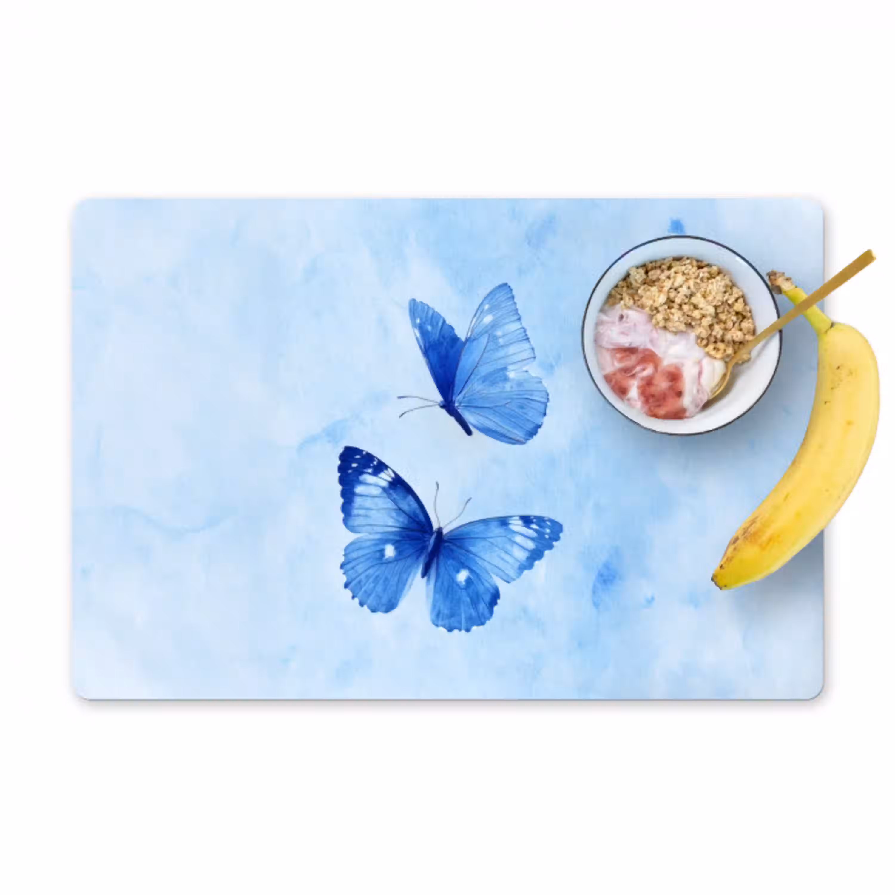 Vlinders - Sierlijk - Blauw Placemat vinyl groot -zzzproduct_Kitchenyeah-website