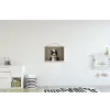 Kat - Kokskleding - Zwart - Wit textielposter latten blank klein -kinderkamer