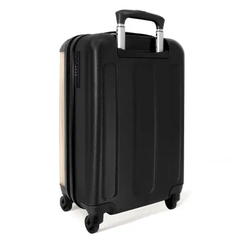 Nude - Licht beige NBS - Handbagage koffer - Kinderen Unisex middel -achterkant