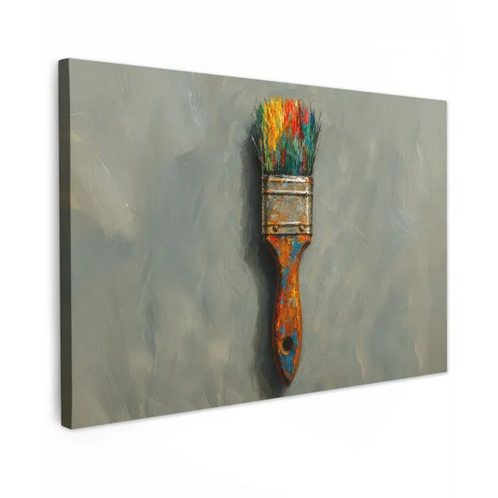 Verf - Kwast - Schilderij canvas 2cm klein -z3d