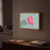 Blad - Anthurium - Stippen - Roze Light Box met batterij (Wandlamp) middel -sfeer1