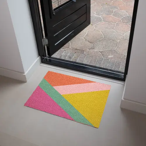 Driehoeken - Kleurrijk - Abstract Deurmat klein -sfeer5