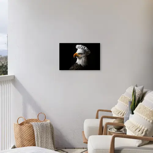 Arend -Amerika - Koksmuts - Vogel - Stoer Tuinposter op houten frame 2 cm dik klein -sfeer1