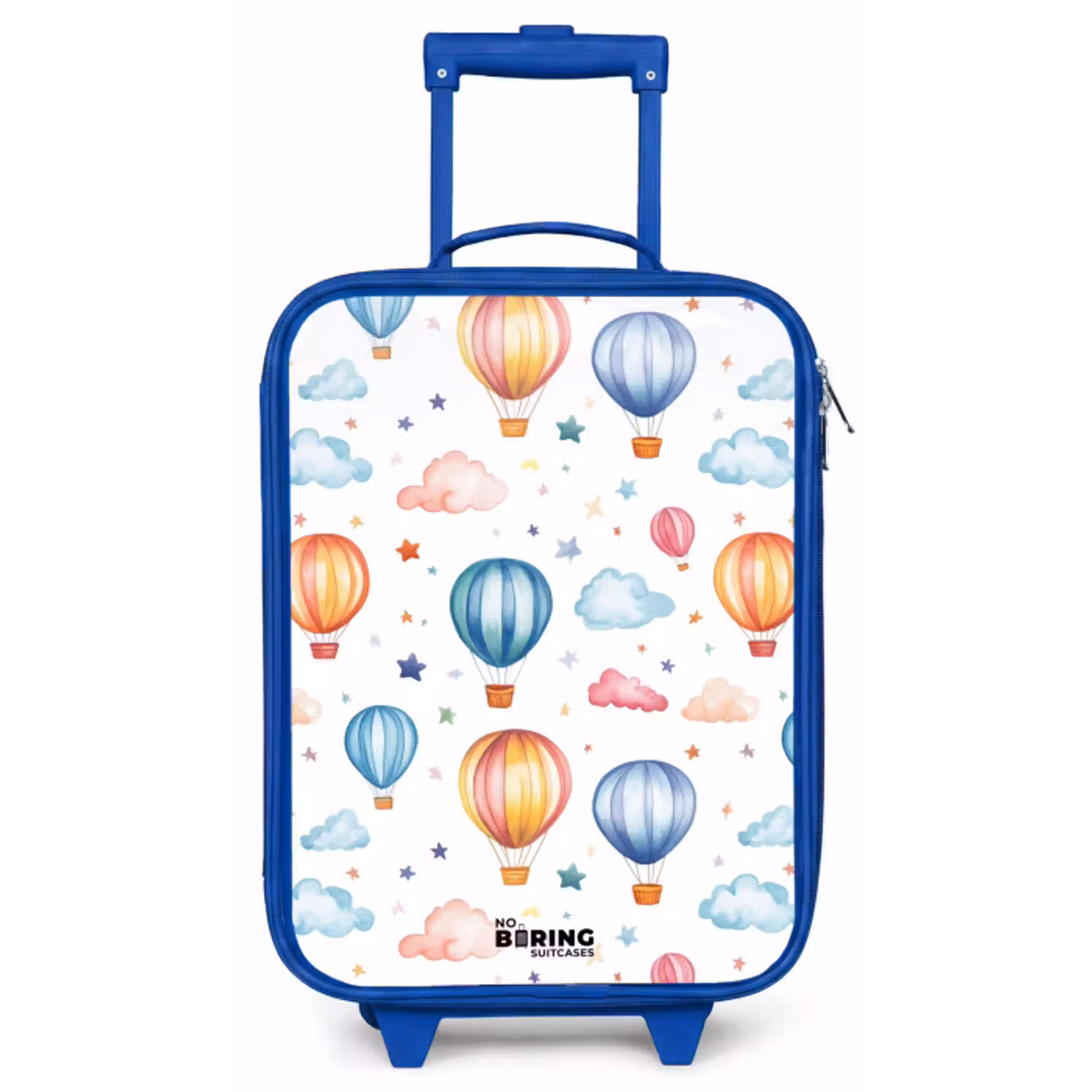 Gekleurde luchtballonnen met sterren en wolken Kinderkoffer - Blauw klein -zz3dotto