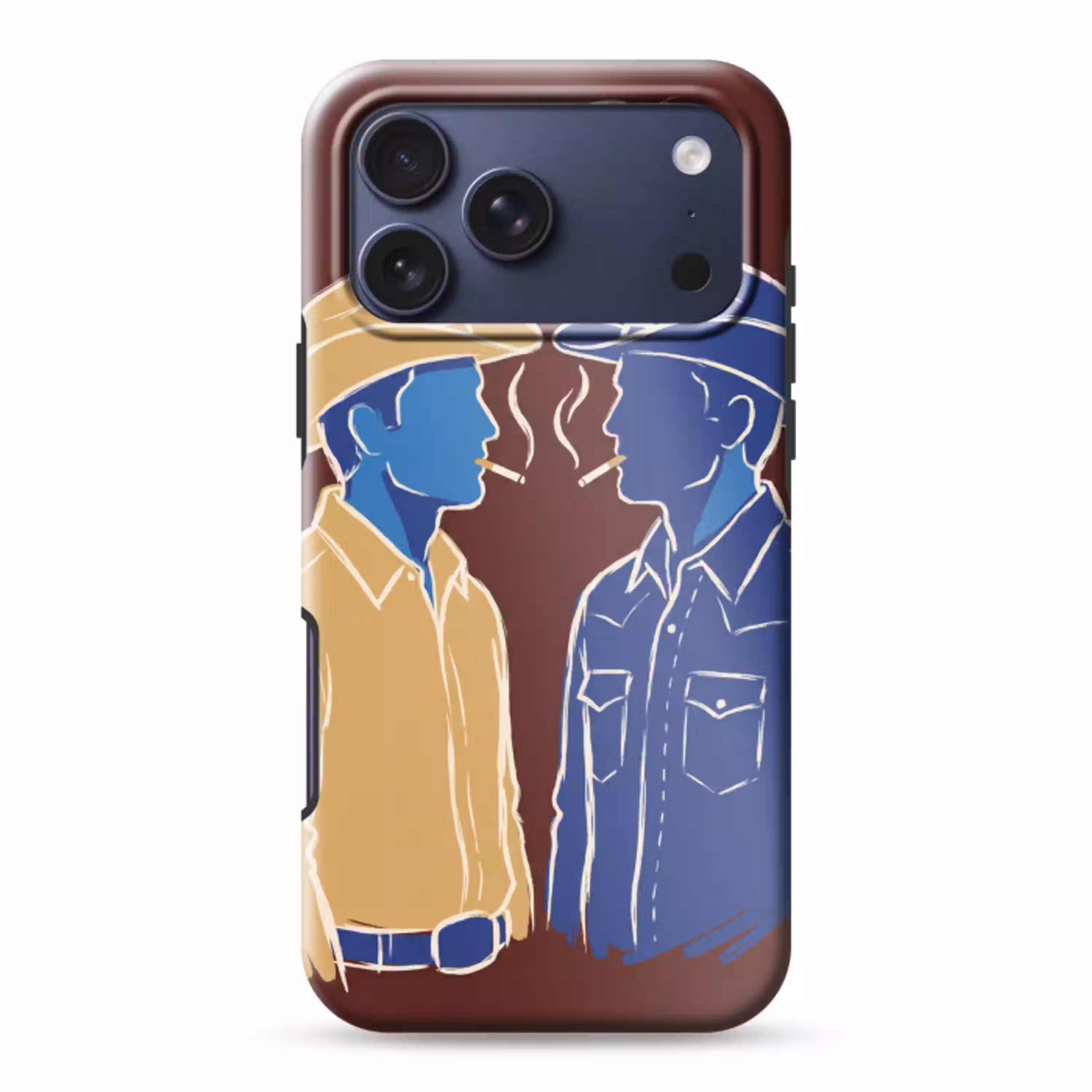 Mensen - Profiel - Sigaret - Abstract - Kunst Toughcase MagSafe Apple iPhone 17 Pro Max klein -3d
