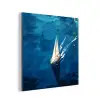 Zeilboot - Water - Abstract - Schaduw aluminium wit klein -3d