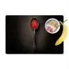 Zwart - Lepel - Caviar Placemat vinyl groot -zzzproduct_Kitchenyeah-website