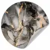 Grijs - Luxe  - Goud - Marmer Wandcirkel behangsticker klein -3d