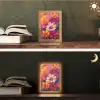 Felle bloemen - Dynamisch - Levendig Light Box met kabel (Tafellamp) klein -sfeer3