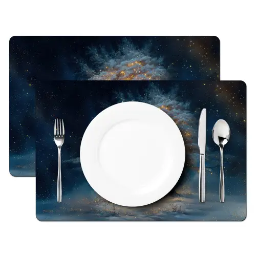 Levensboom - Nacht - Donker - Blauw Placemat vinyl groot -zzsfeer2_Kitchenyeah-website