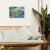 Berg - Skyline - Strand - Water tuinposter los doek klein -sfeer7