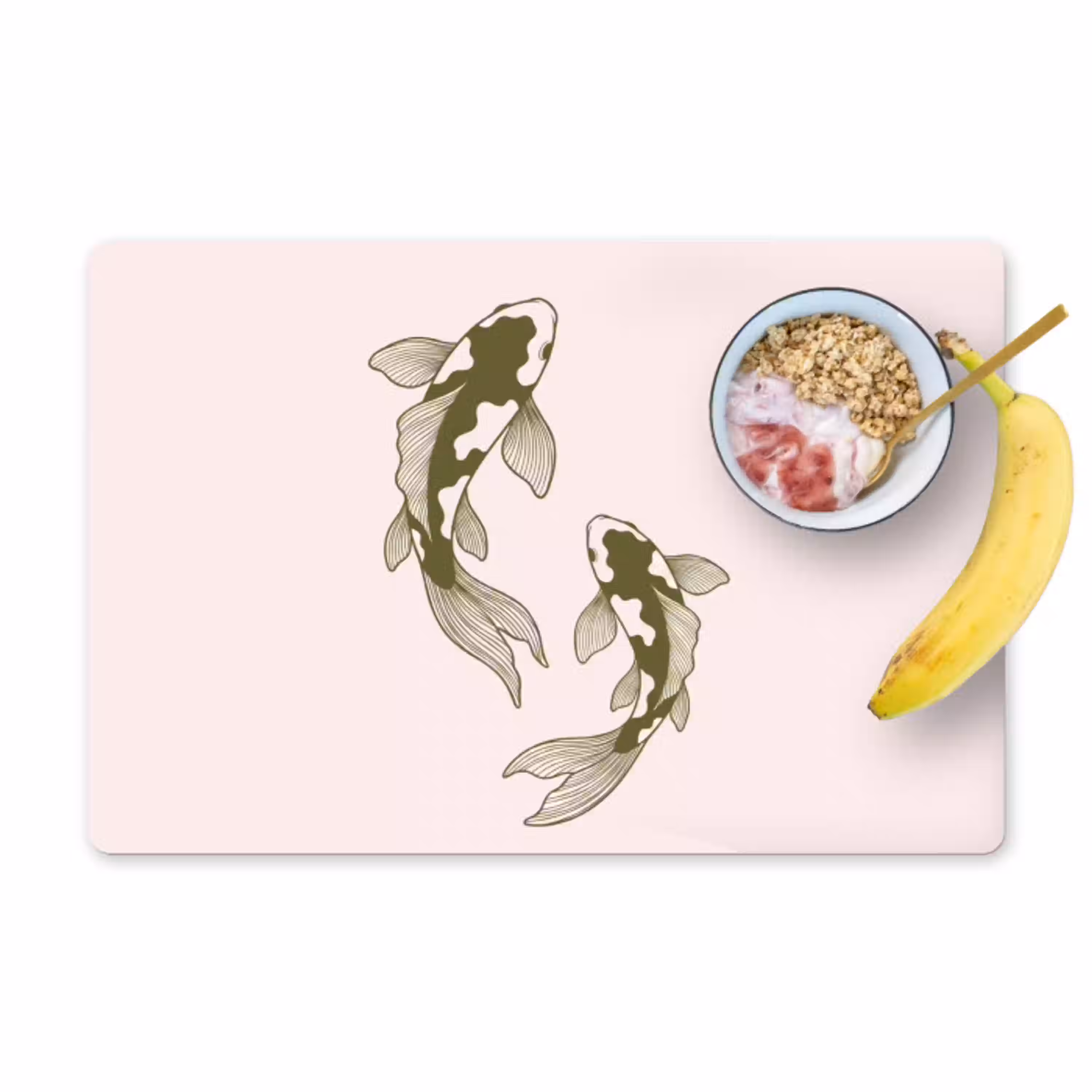 Vis - Zwemmend - Groen - Abstract - Dieren Placemat vinyl groot -zzzproduct_Kitchenyeah-website