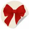 Strik - Symmetrisch - Rood - Lint Wandcirkel behangsticker klein -3d