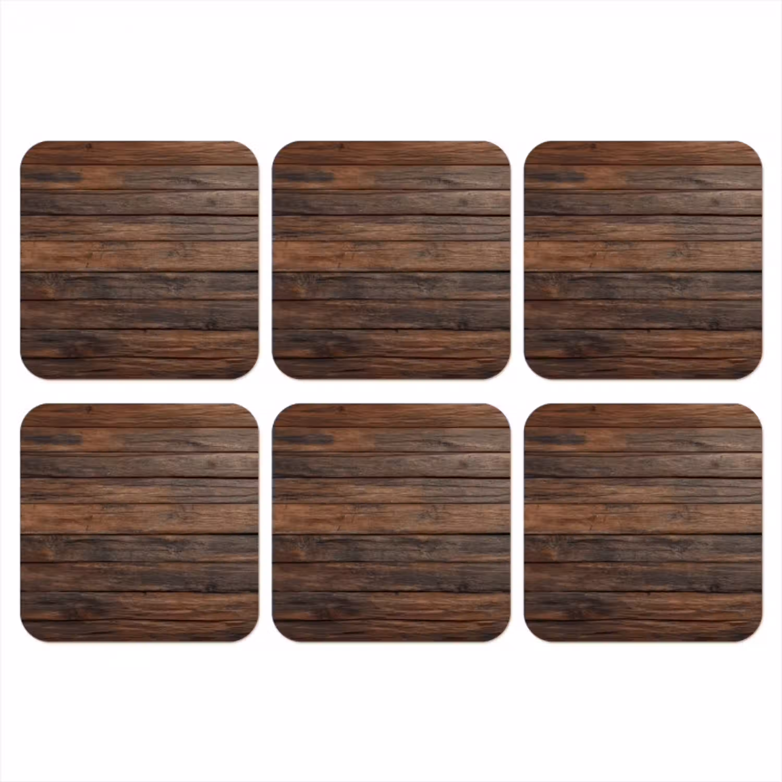 Houten plankpatroon - Warmte - Natuurlijk onderzetter kurk middel -3d