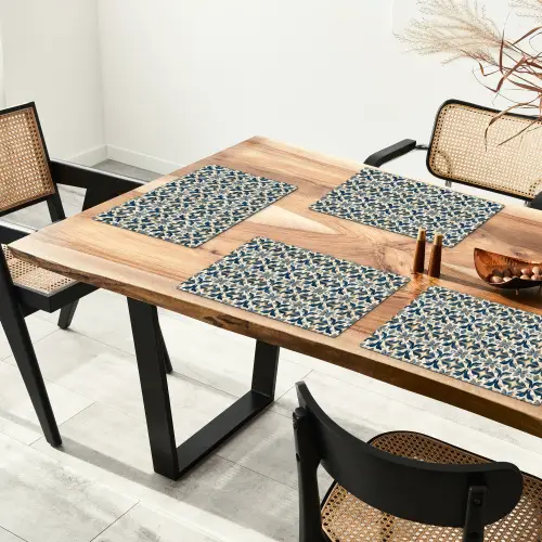 Tegel - Patroon - Blauw - Beige Placemat vinyl groot 368 -zzsfeer4_Kitchenyeah-website