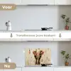 Olifant - Slurf - Mozaïek - Abstract keuken achterwand spatscherm klein -voor_na_NL