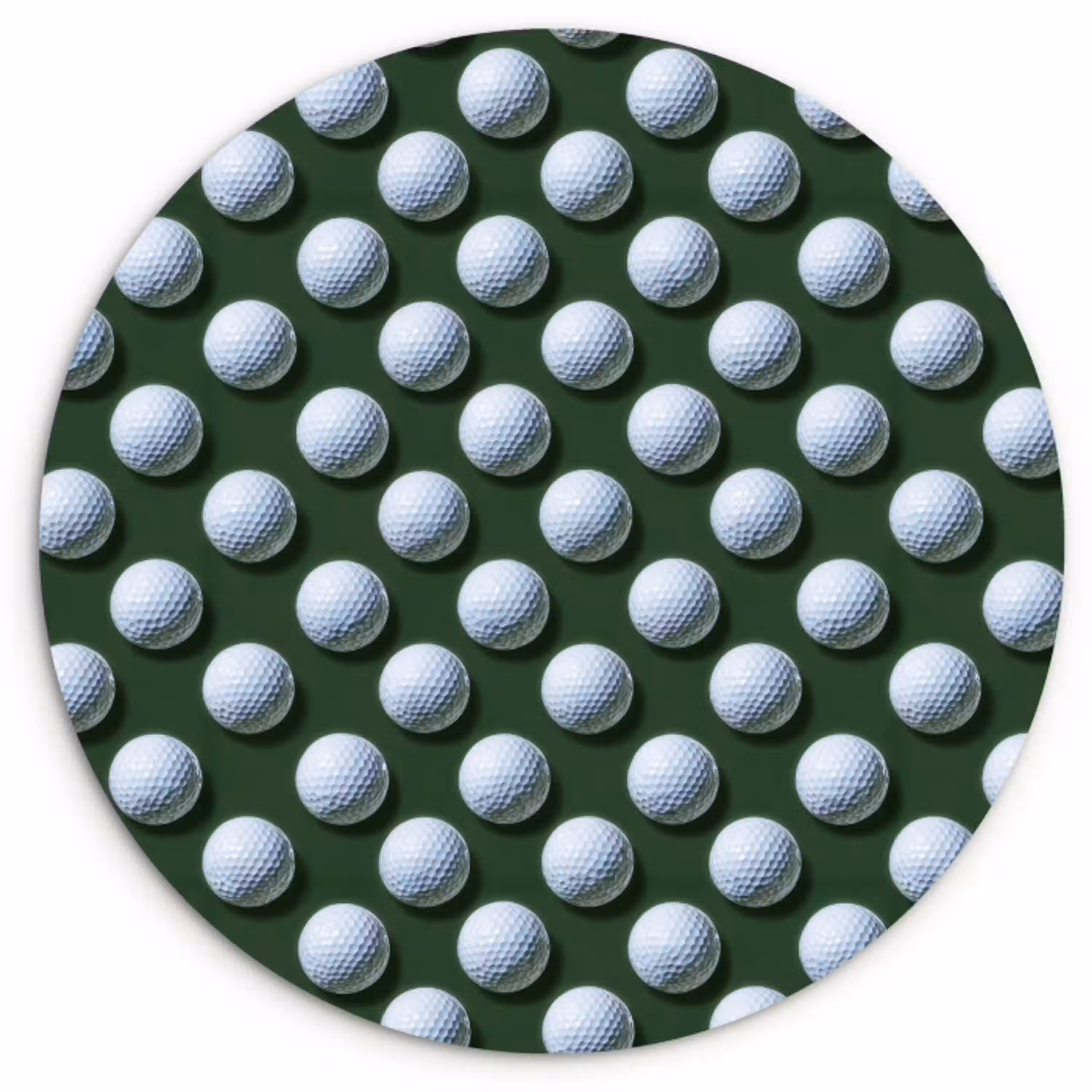 Ballen - Golf - Groen Wandcirkel kunststof plaat 5mm dik klein 188 -3d
