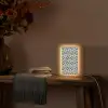 Tegel - Patroon - Blauw - Beige Light Box met kabel (Tafellamp) klein 925 -sfeer4