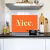 Oranje - Gebroken wit - Nice Inductie beschemer met haakjes klein -sfeer2