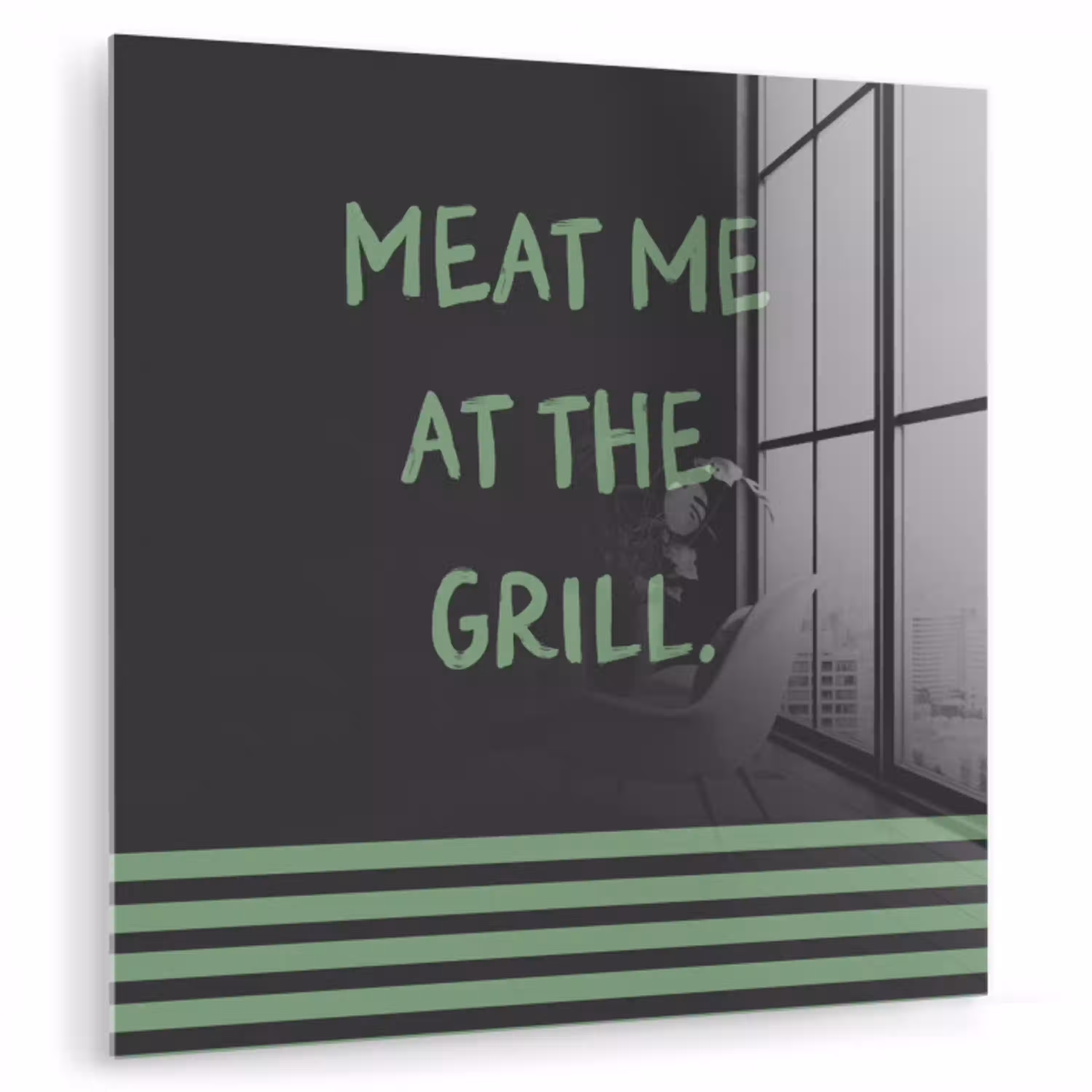Quote - Groen - Grill - Zomer plexiglas 5mm klein -zzzproduct_nieuw