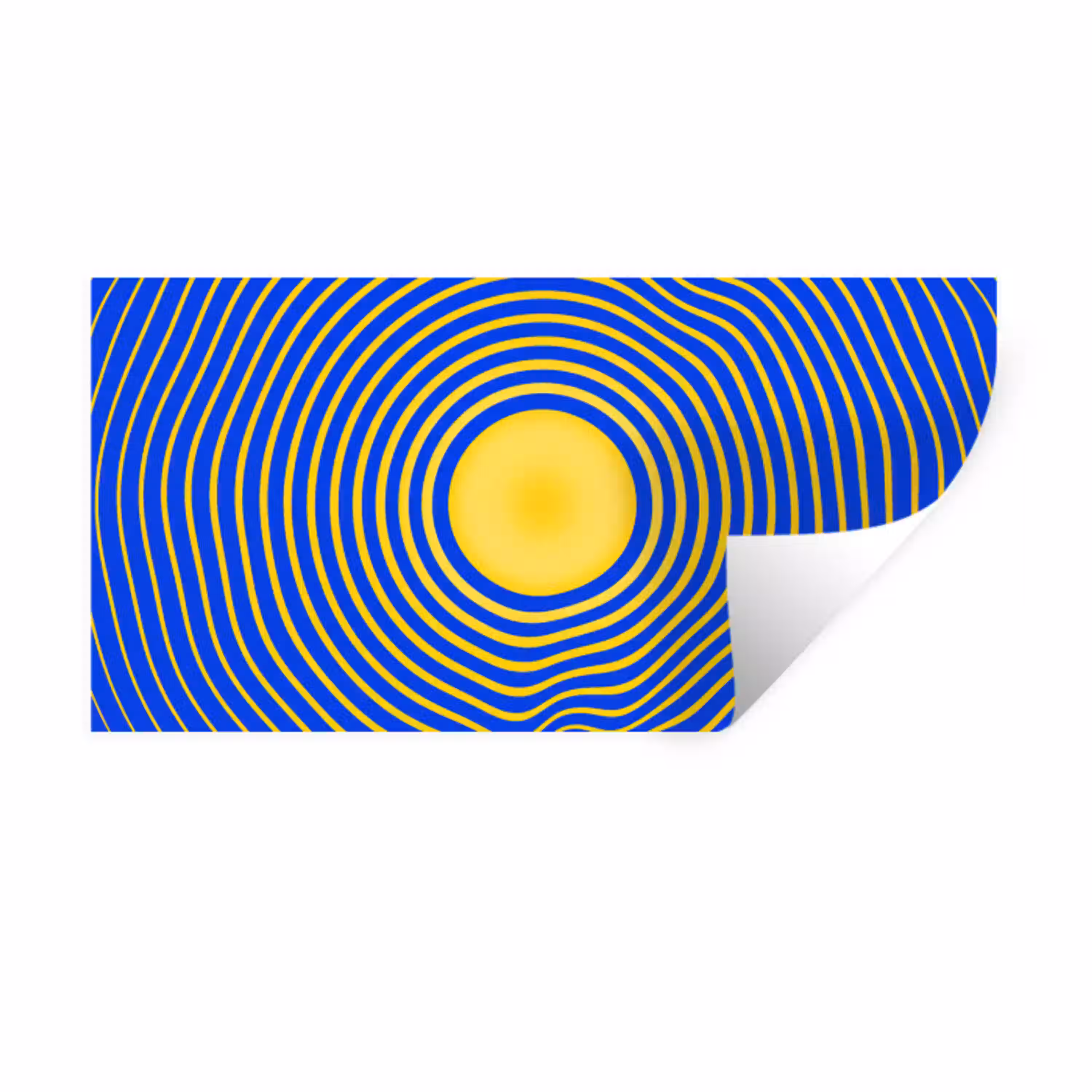 Abstract patroon - Blauw Muursticker klein -3d