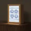 Vier schelpen - Blauw - Wit - Strepen Light Box met kabel (Tafellamp) klein -z3d_website