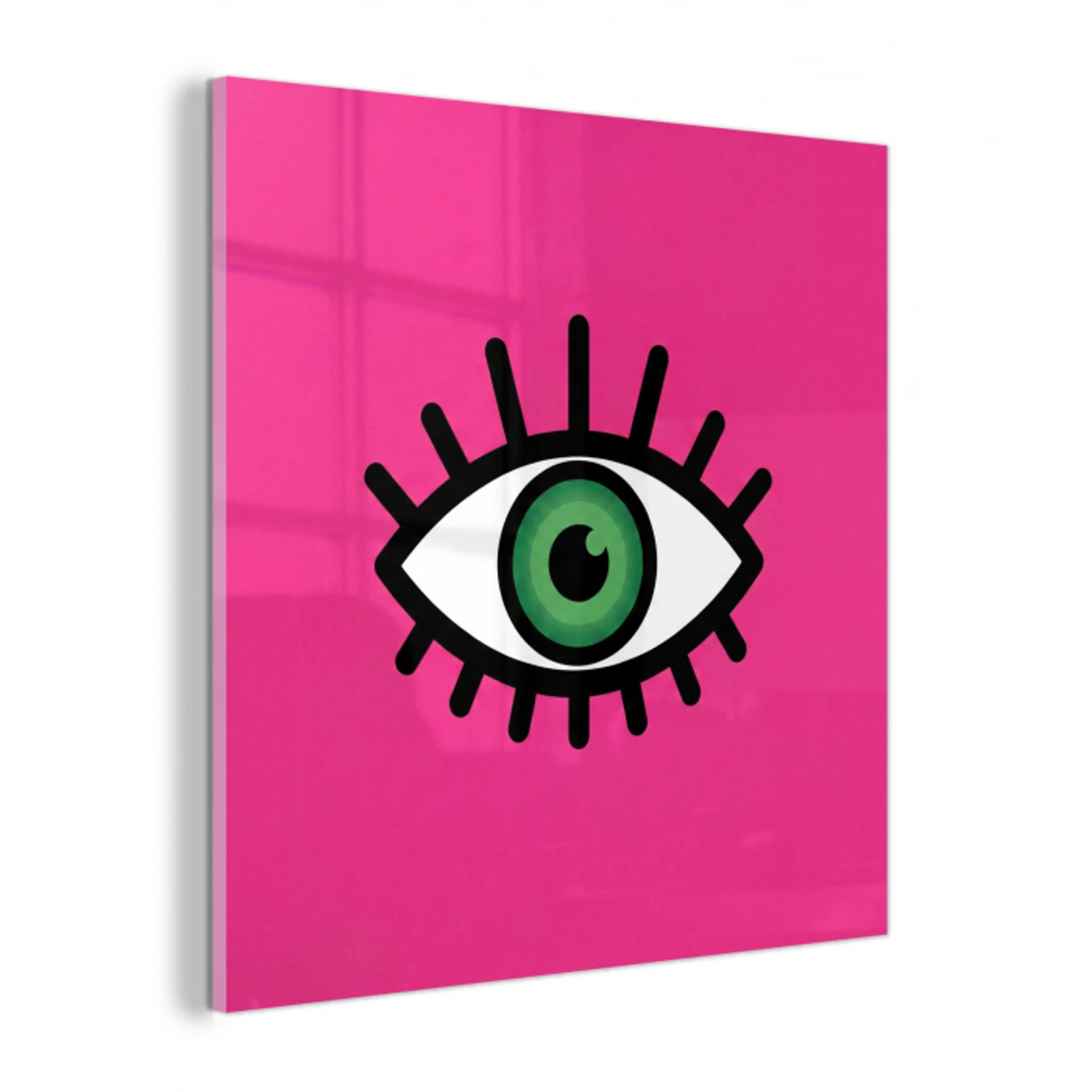 Minimalistisch - Oog - Roze plexiglas 5mm klein -z3d