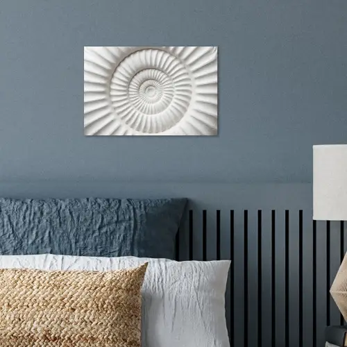 Schelp - Spiraal - Wit poster papier klein -sfeer2