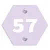 Lila - Traditioneel Naambord Hexagon klein -3d