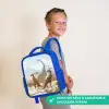 Dinosaurus - Landschap - Tropisch - Kinderen - Jongens Kinderrugzak - Blauw middel -sfeer3_UK