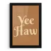 Yee haw - Bruin - Minimalistisch fotolijst zwart zonder passe partout klein -3d