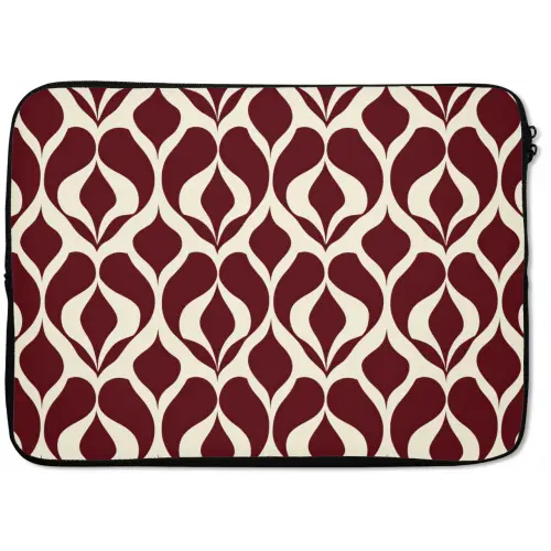 Rood - Druppelpatroon - Grafisch laptophoes neopreen klein 279 -zkaufland3dotto