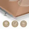 Sinaasappel - Getekend - Bladeren - Bruin plexiglas 5mm klein -sfeer2