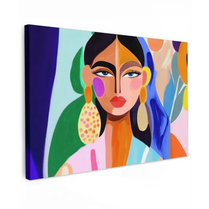 Portret - Vrouw - Modern canvas 2cm klein -z3d