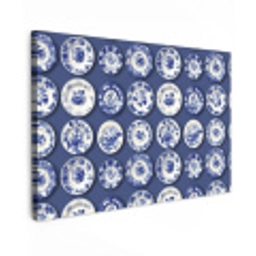Borden - Floraal - Blauw Tuinposter op houten frame 2 cm dik klein 845 -3d