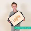 T-rex dino in oranje kleuren Kinderkoffer - Zwart klein -sfeer4_NL