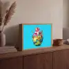 Drakenfruit - Blauw - Levendig Light Box met batterij (Wandlamp) middel -sfeer2