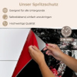 Frambozen - Fruit - Stilleven - Water - Zwart - Rood keuken achterwand spatscherm klein -spatscherm_DE