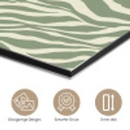 Zebra - Motief - Groen aluminium wit klein 46 -closeup_DE