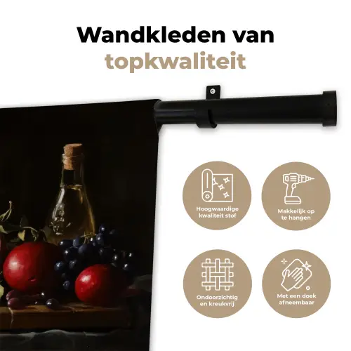 Stilleven - Vintage - Borrelplank Wandkleed katoen klein -sfeer2